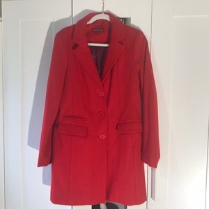 Red Merona wool coat